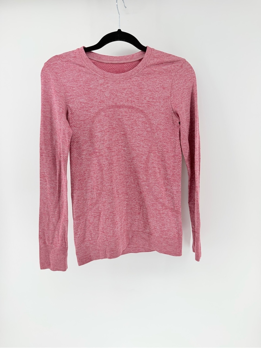 Lululemon Swiftly Long Sleeve Waist Length Heather Pink/Red Best Fits Medium